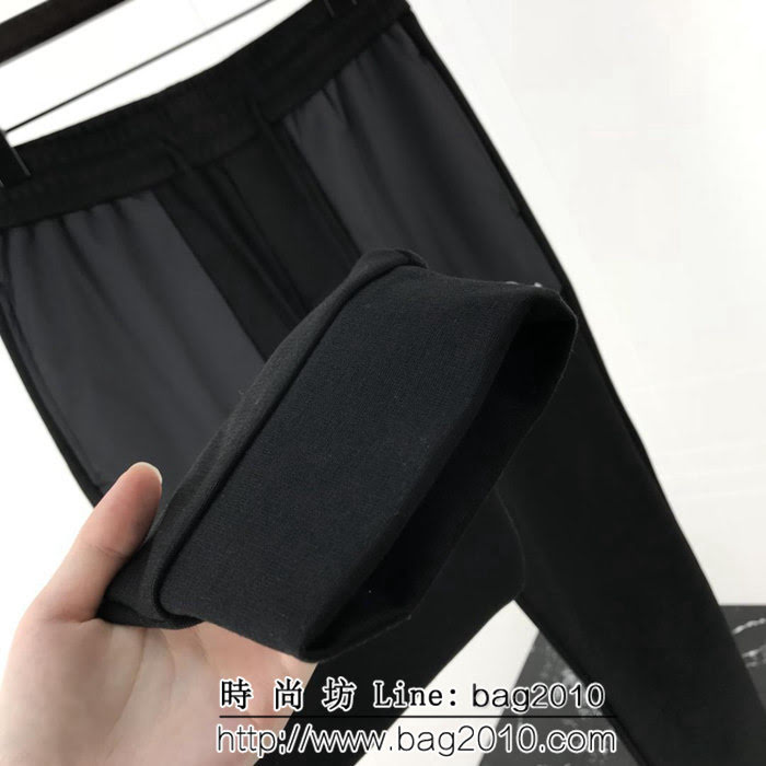 BALENCIAGA巴黎世家 18ss秋冬新款 字母小logo 尼龍拼接休閒褲 ydi1202